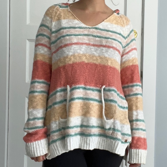 Roxy Sweaters - Roxy multi knit sweater knit hoodie